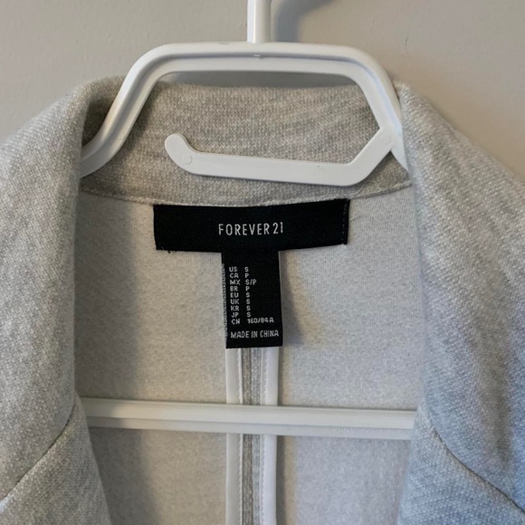 LIGHT GREY LONGLINE COAT - Picture 4 of 4